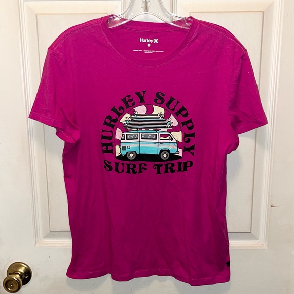HURLEY Women’s Surf Trip VW Van Short Sleeve Shirt. Sz S. - Picture 1 of 5